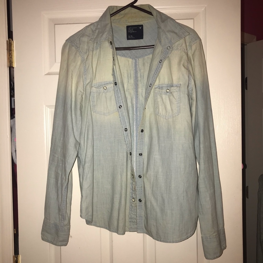 Denim button down